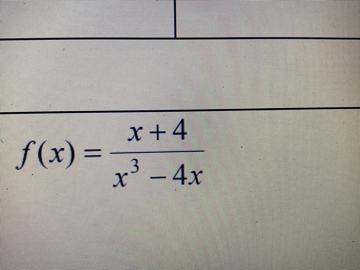 x +4
f(x) =
x'-
.3
4x
