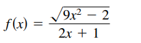 9x² – 2
f(x)
2х + 1
