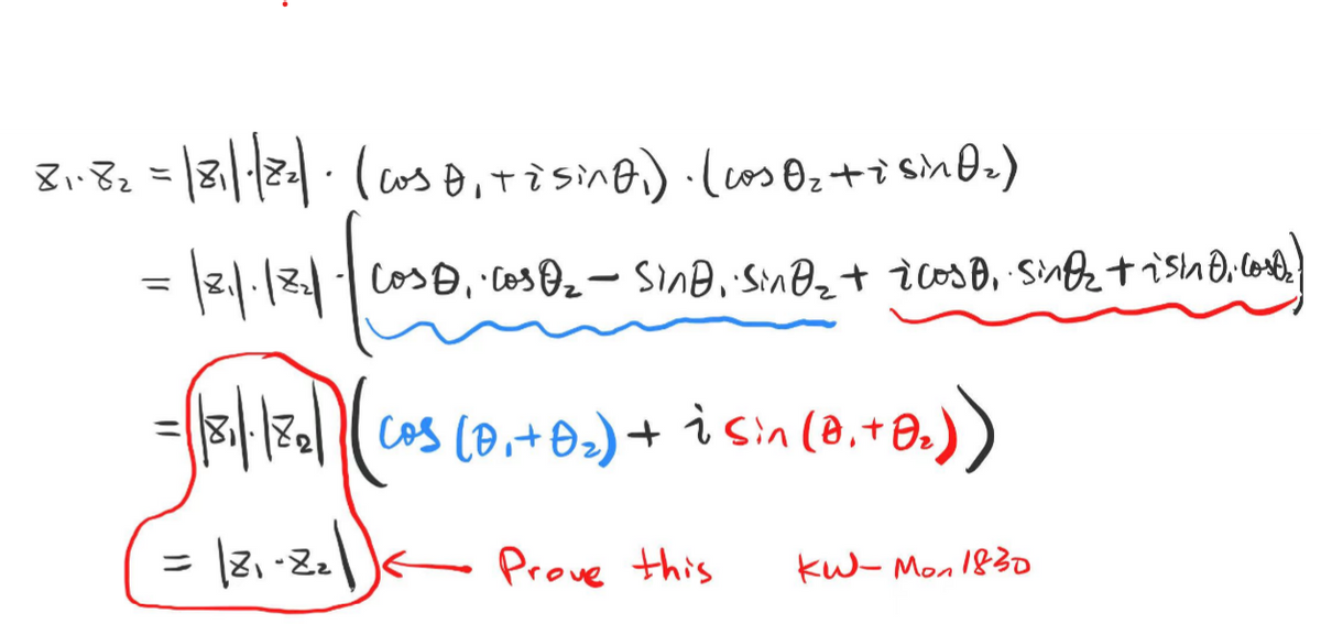 るいる。
ニ
1/ Cos (o,+)+ ì sin (8,+0.))
|2. -2.)- Prove this
ニ
kW- Mon183o
