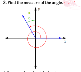 3. Find the measure of the angle.
6.
