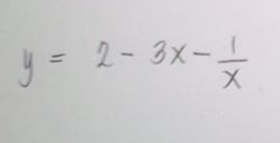 y= 2- 3x-
%3D
