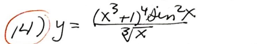 (14) y=
(x³r1)*din?x
マ×
%3D
