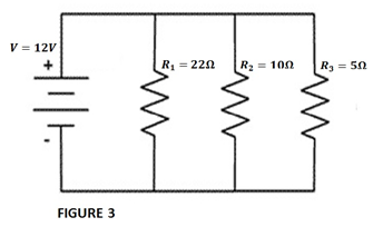 V = 12V
R1 = 222
Rz = 100
R3 = 50
FIGURE 3
