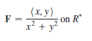 (x, y)
x² + y²
F =
on R*
X* +
