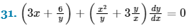 31. · (3x + ÷ ) + ( ²² + 3 ² ) d ² =
0
I