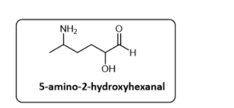 NH2
5-amino-2-hydroxyhexanal
