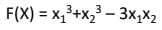 F(X) = x,3+x,3 – 3x;X2
