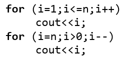 for (i=1;i<=n;i++)
cout<<i;
for (i=n;i>0;i--)
cout<<i;
