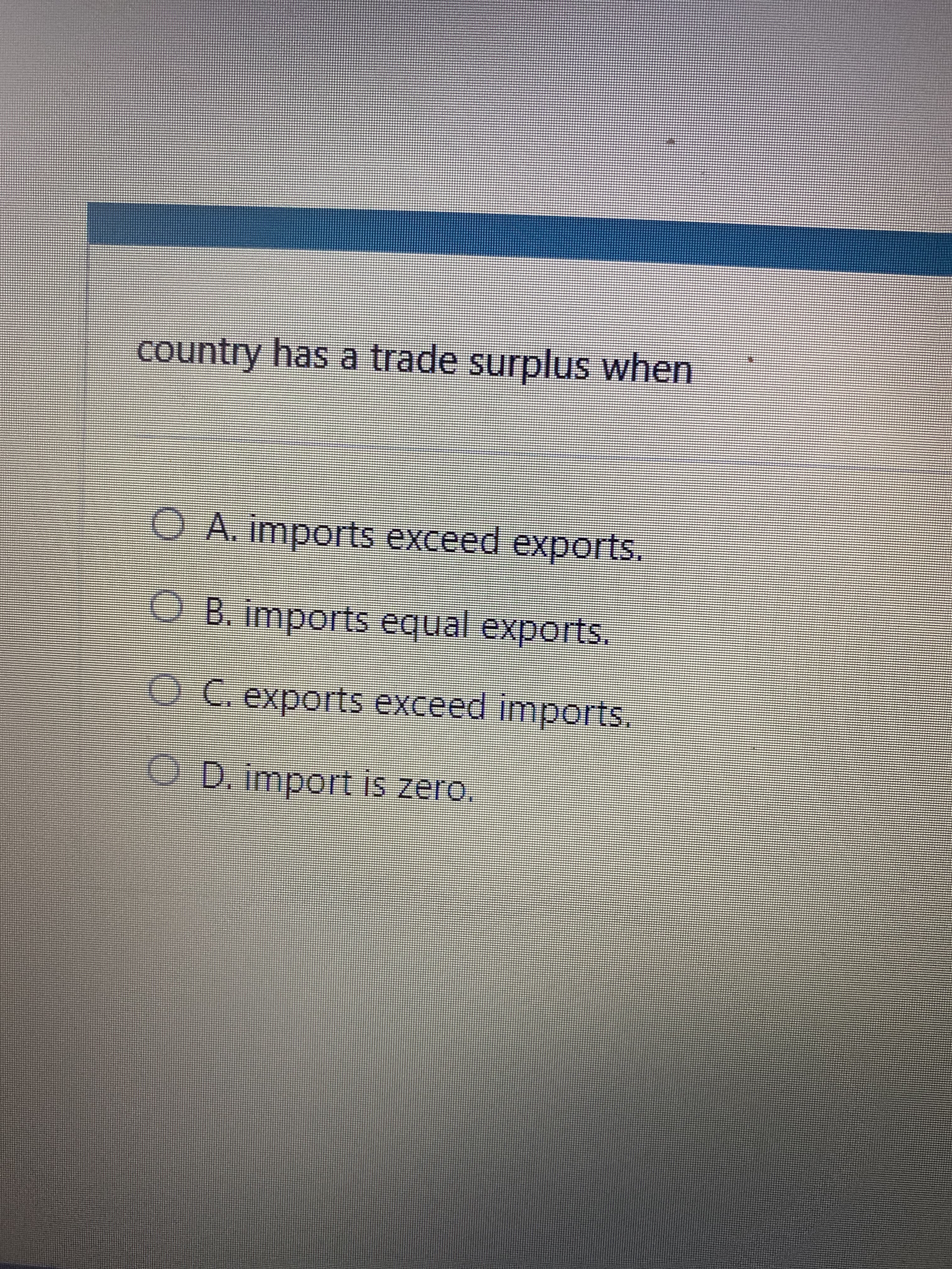 country has a trade surplus when
