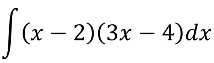 | (х —
2)(3х — 4)dx
