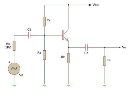 Vc
R1
Ci
RG
1KO
Vo
R2
C2
RE
RL
VG
2.
