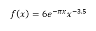 f(x) = 6e-xx-3.5