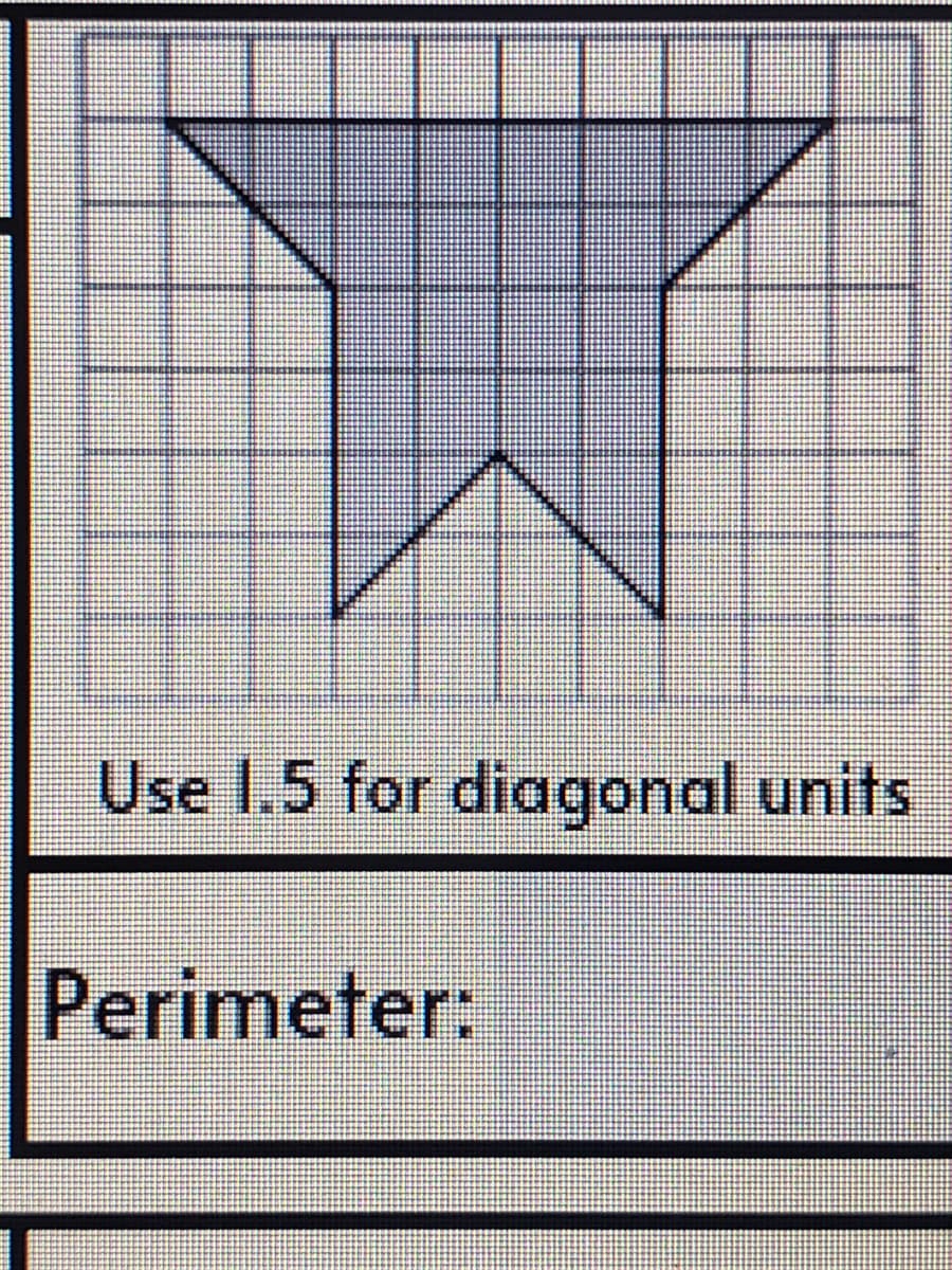 Use I.5 for diagonal units
Perimeter:

