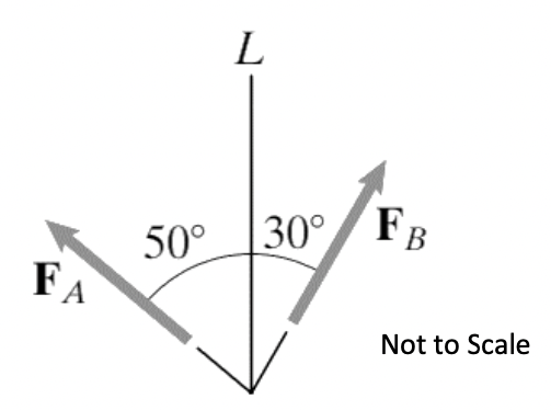 FA
50°
L
30° FB
Not to Scale