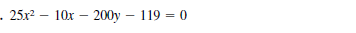 . 25х? — 10х —
200y – 119 = 0
