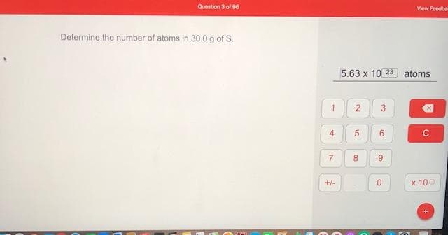 Determine the number of atoms in 30.0 g of S.
