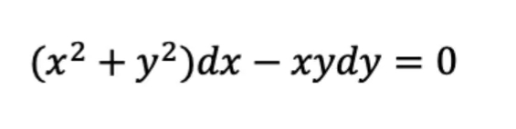 (x2 + у?)dx — хydy %3D0
