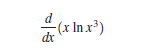 d
-(x In x³)
dr
