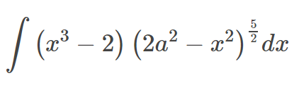 5
(23 — 2) (2а? — аг)* dar
