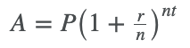 A = P(1+ ;)"
nt
