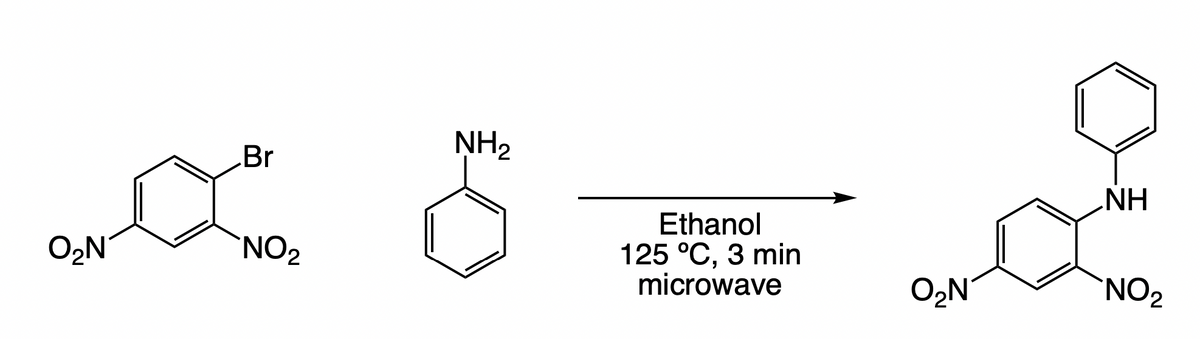 Br
ŅH2
NH
Ethanol
125 °C, 3 min
microwave
O2N
"NO2
O2N
'NO2
