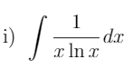 1
- dx
x In x
i)
