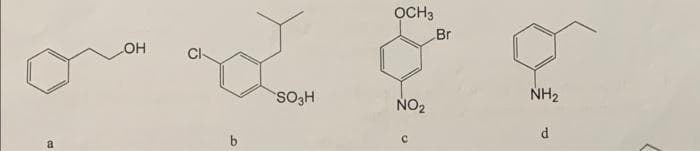 OCH3
Br
OH
CI-
NH2
NO2
d.
b
