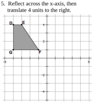 5. Reflect across the x-axis, then
translate 4 units to the right.
D.LE
G
-2-
