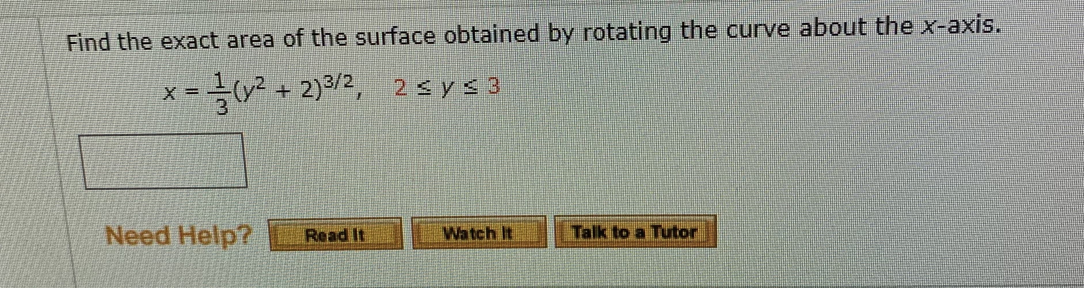 ind the exact area of the surface obtained bY rotaing
-- 2)2,
2sys3
