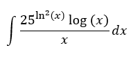 - 25łn²(x) log (x)
-dx
