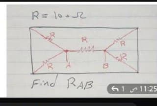 R= 1o2
13
Find RAB
61 11:25
