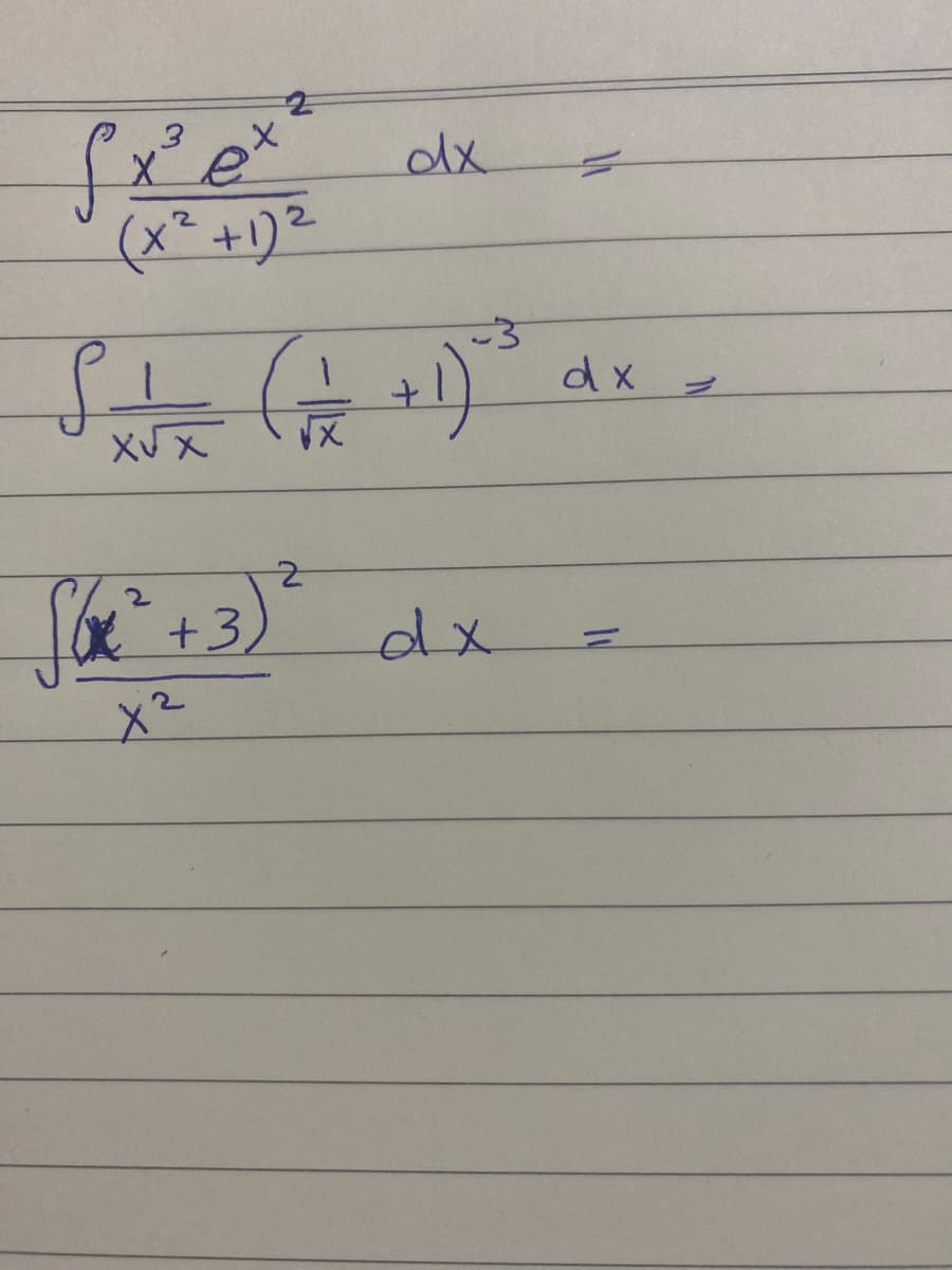 3.
dx
(x²+1)²
dx
+3
dx
%3D
x2
