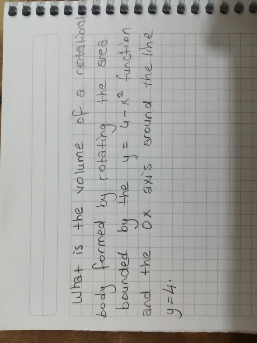 What is the volume of a rotational
bounded
the area
and the
the
ttting
%3D
vartount zX -n =
サー6
