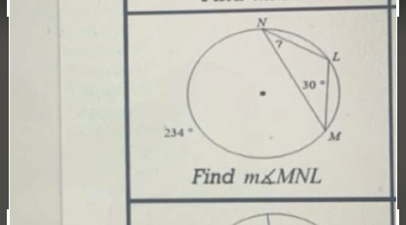 30
234
Find m&MNL
