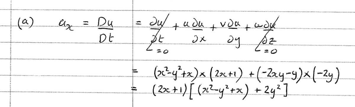 (a)
ах
a₂ = Du
DE
=
15
dy, udu vou, wal
иди
+
+
2x
oy Sz
تابع
2
(x²³²-y²+x) x (2x+₁) + (-2xy-9)x (-2y)
(²x + 1) [ (x² - y² + x) + 2y²]