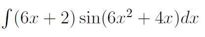 S (6x +2) sin(6x² + 4.x)dx
