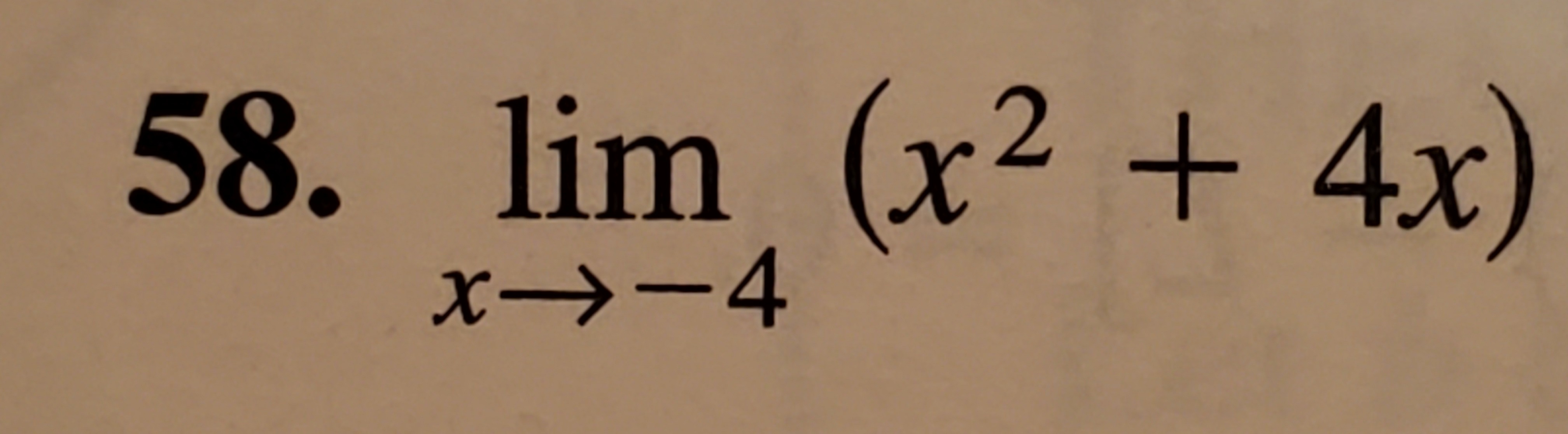 lim (x² + 4x)
2.
X→-4
