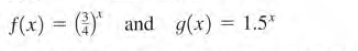 f(x) = ()"
*
and g(x) = 1.5*
%3D
