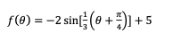 f(0) = -2 sin((0+1)] +5