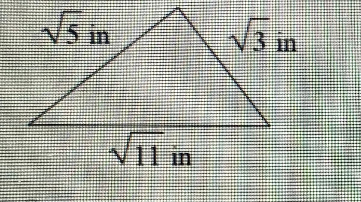 √5 in
V11 in
√√3 in