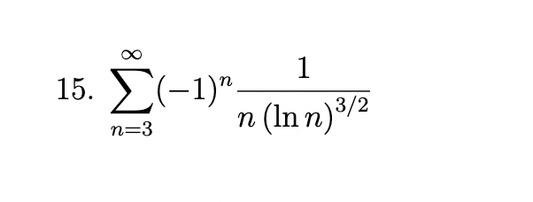 15. Σ(-1)"
n=3
1
η(Inn)3/2