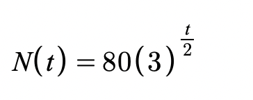 N(t) = 80(3)
